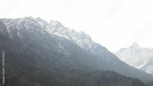 Aerial view of Slovenian Alpes
