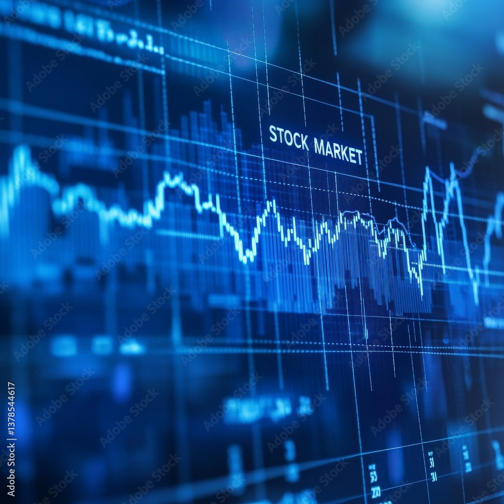 Stock market graph and financial chart with uptrend Stock market graph and financial chart with uptrend