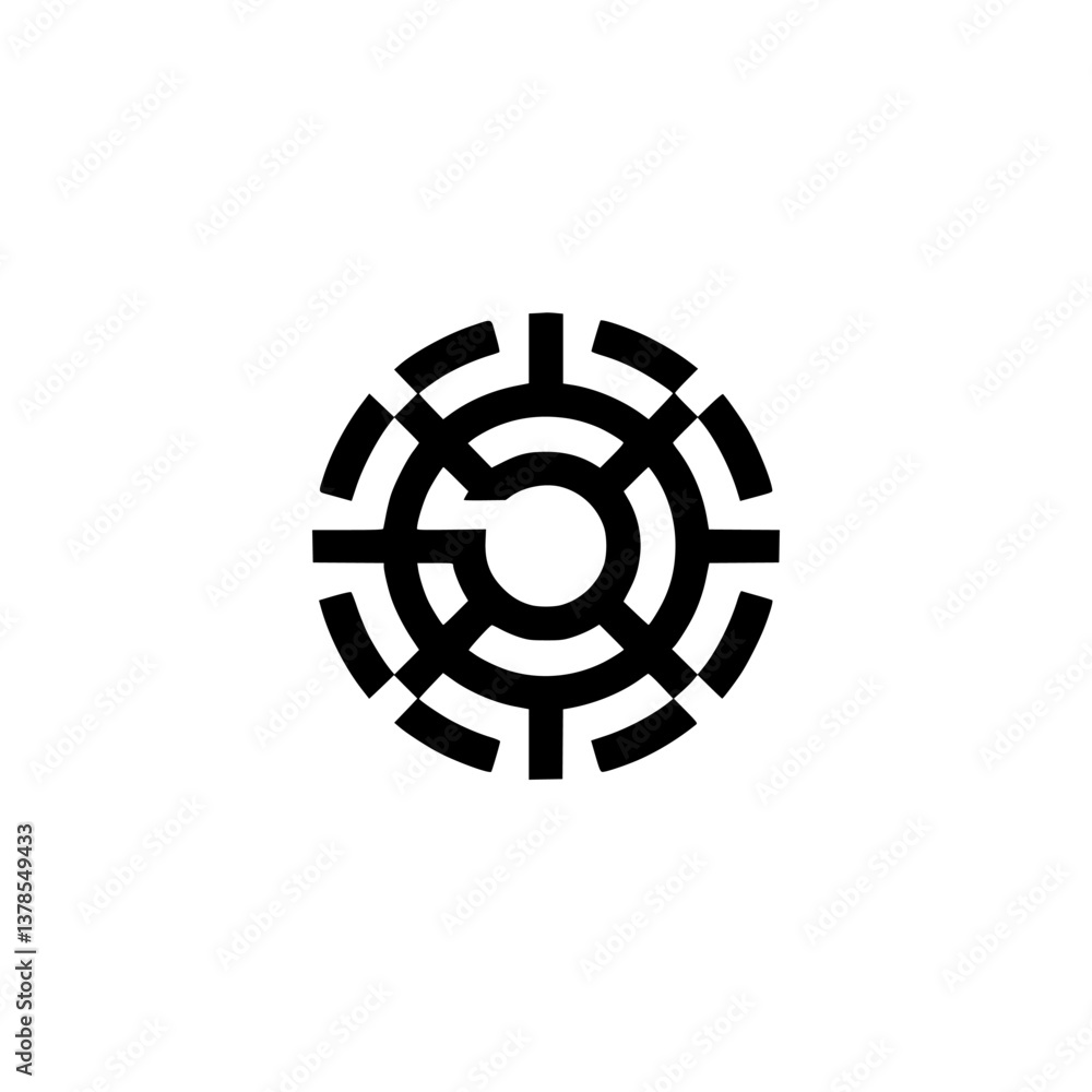 Geometric Circular Pattern: Modern Minimalist Design Element Geometric Circular Pattern: Modern Minimalist Design Element