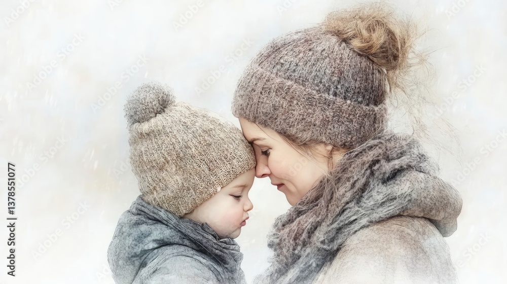 Mother hold Child loving and Bonding Watercolor Style Portrait on White Background, happy mother's day, mothers love, relationships between mother and child Concepts
Mother hold Child loving and Bonding Watercolor Style Portrait on White Background, happy mother's day, mothers love, relationships between mother and child Concepts