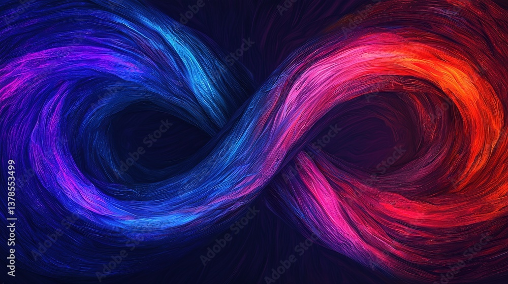 Fototapeta premium Infinity loop conceptual digital artwork visual representation abstract art digital environment artistic perspective