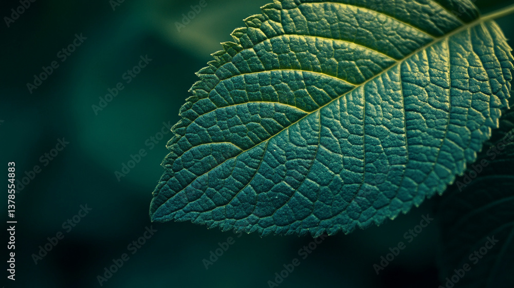 Closeup macro shot of exotic sage green tropical jungle leaf showcasing intricate veins texture, with a stylized earthy, moody backdrop, evoking an organic eco-friendly nature concept.
Closeup macro shot of exotic sage green tropical jungle leaf showcasing intricate veins texture, with a stylized earthy, moody backdrop, evoking an organic eco-friendly nature concept.