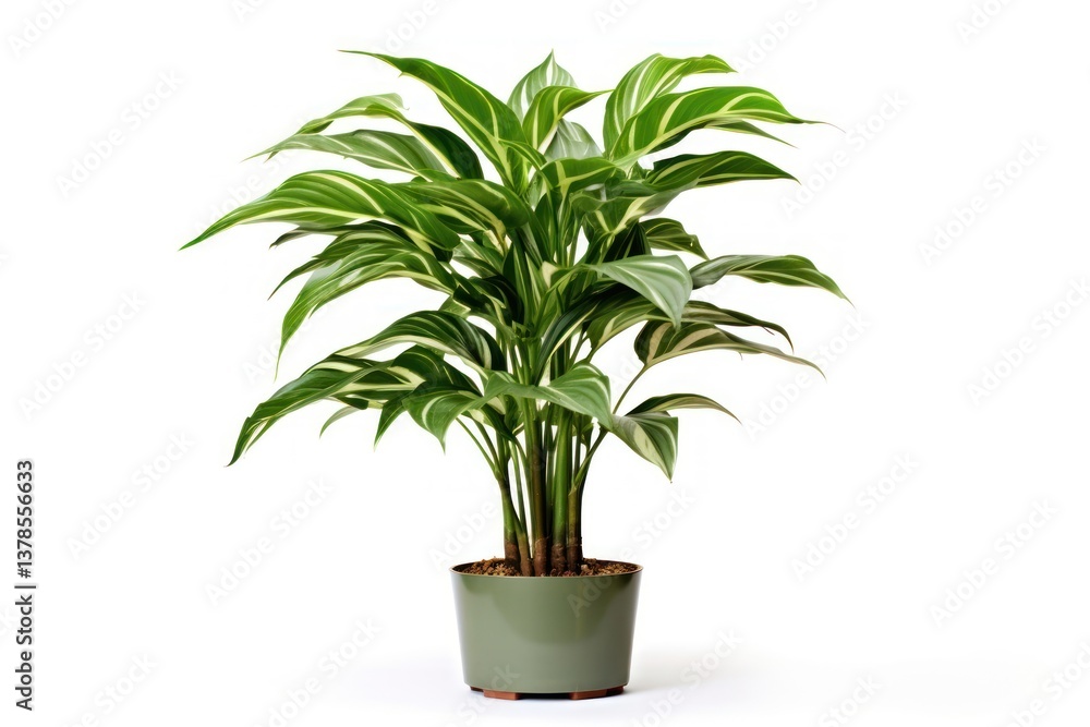 Fototapeta premium Chinese evergreen plant nature leaf.
