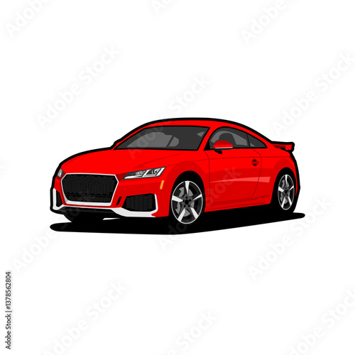vector illustration drawing sports car or supercar