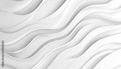 Abstract white wavy background