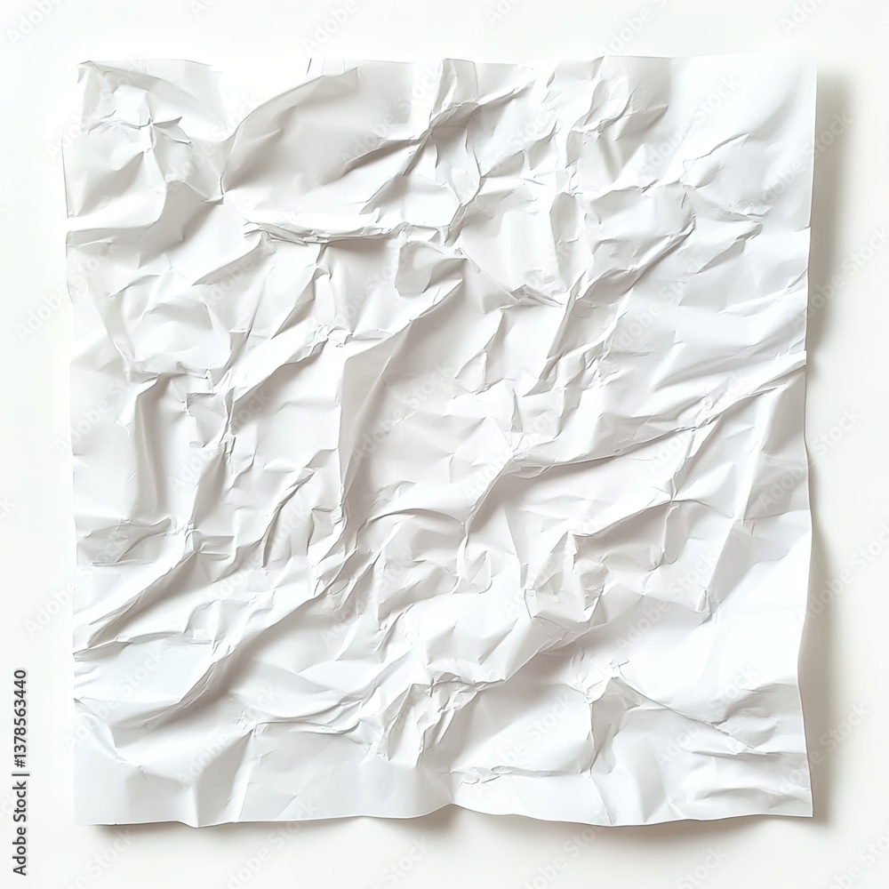 Crumpled white paper Crumpled white paper