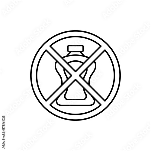 Do not bleach, No bleaching vector illustration for web design. Isolated on white background.