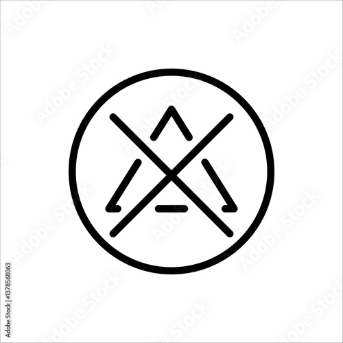 Do not bleach, No bleaching vector illustration for web design. Isolated on white background.