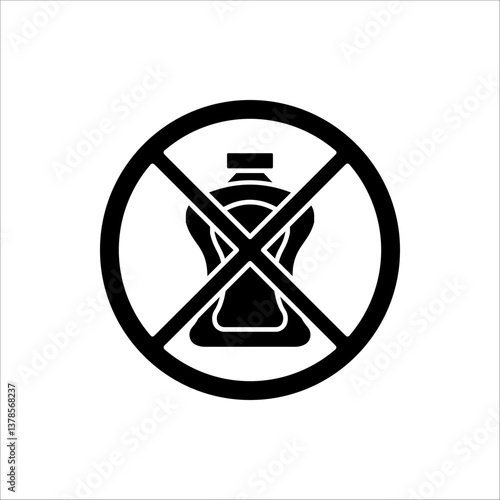 Do not bleach, No bleaching vector illustration for web design. Isolated on white background.