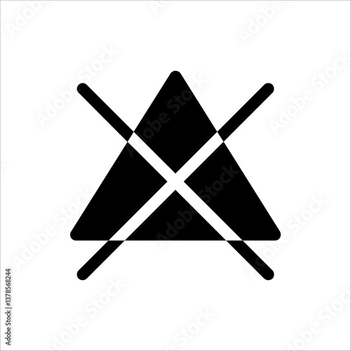 Do not bleach, No bleaching vector illustration for web design. Isolated on white background.