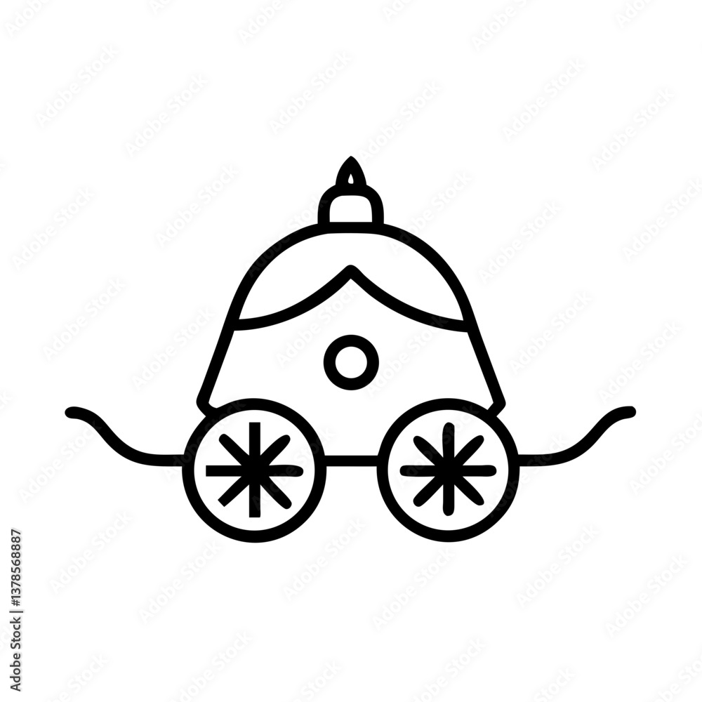 Fototapeta premium rath yatra vectorb