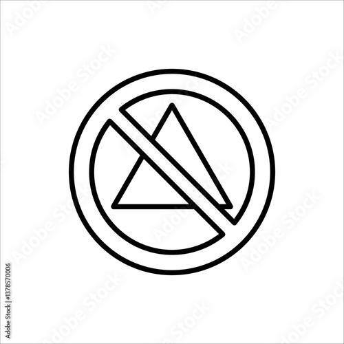 No bleach icon. No bleaching symbol vector icon in line style design for website design, app, UI, isolated on white background.