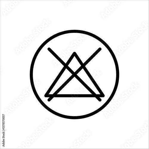 No bleach icon. No bleaching symbol vector icon in line style design for website design, app, UI, isolated on white background.