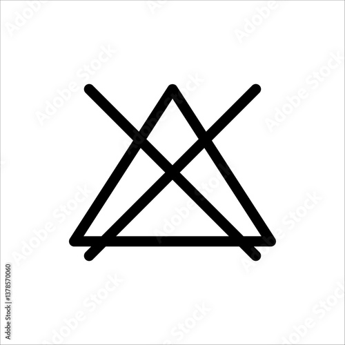 No bleach icon. No bleaching symbol vector icon in line style design for website design, app, UI, isolated on white background.