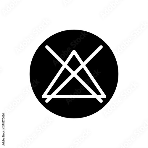 No bleach icon. No bleaching symbol vector icon in line style design for website design, app, UI, isolated on white background.