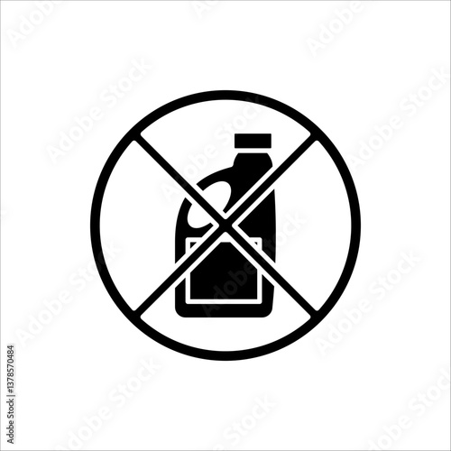 No bleach icon. No bleaching symbol vector icon in line style design for website design, app, UI, isolated on white background.