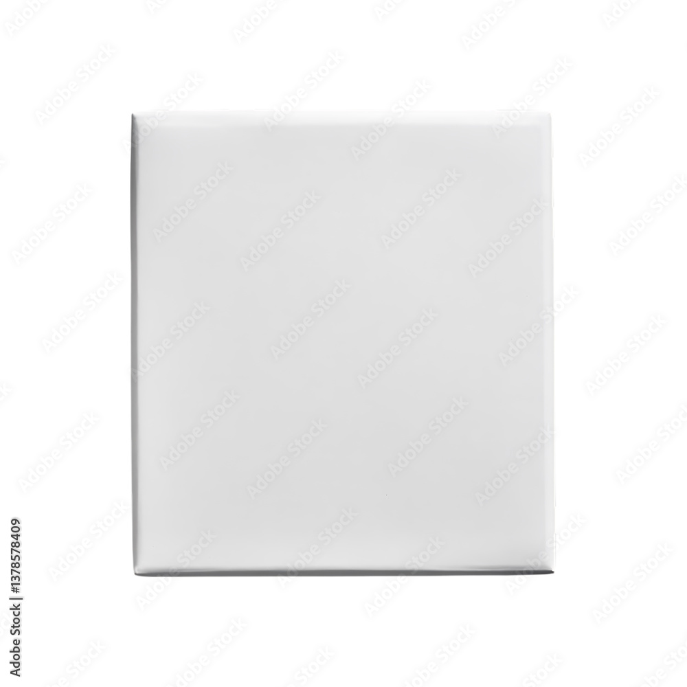 Blank White Square Canvas for Painting and Art Projects isolated on transparent background, cutout Blank White Square Canvas for Painting and Art Projects isolated on transparent background, cutout