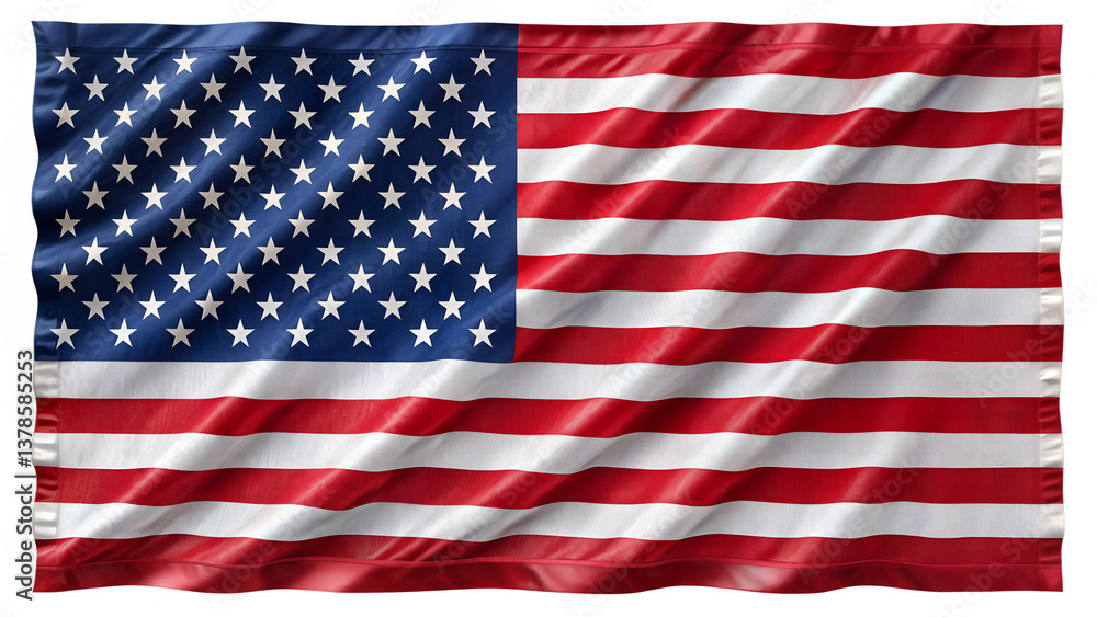 Fototapeta premium american flag on a white background