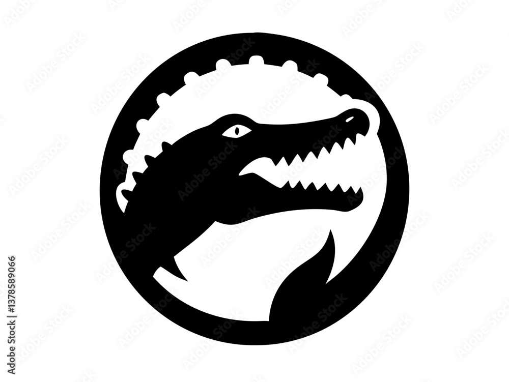 Black the crocodile logo Black the crocodile logo