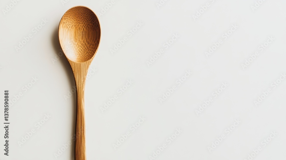 Rustic Handmade Wooden Spoon Cleanly Isolated on Simple White Background for Culinary and Kitchen Decor Rustic Handmade Wooden Spoon Cleanly Isolated on Simple White Background for Culinary and Kitchen Decor