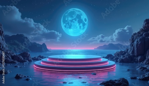 sophisticated illuminated stand with dynamic effects
