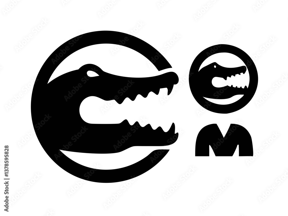 Black the crocodile logo Black the crocodile logo
