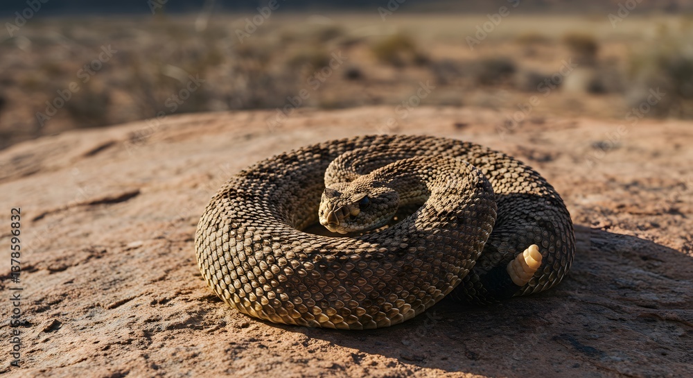 Obraz premium Rattlesnake in Desert