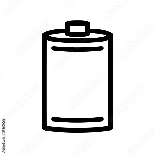 An illustration of a battery ready to provide power Simple and design conveys energy