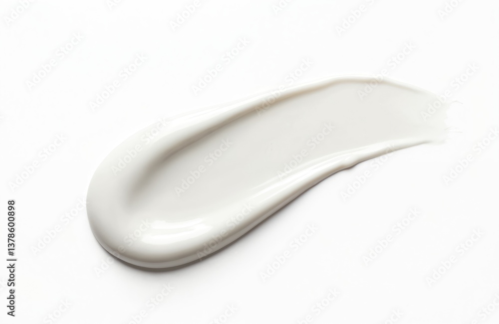 White cream smear on blank background. Sample cosmetic product texture isolated. Skincare, anti-aging collagen cream, ointment, face treatment. Organic moisturizing product. Beauty concept. White cream smear on blank background. Sample cosmetic product texture isolated. Skincare, anti-aging collagen cream, ointment, face treatment. Organic moisturizing product. Beauty concept.
