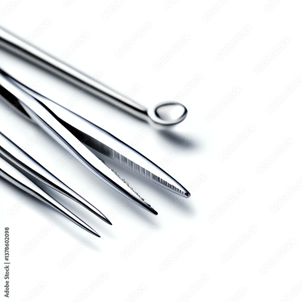 Sleek surgical tools on a clean background. Sleek surgical tools on a clean background.