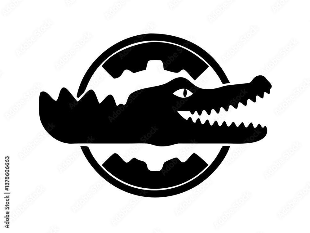 Black the crocodile logo Black the crocodile logo