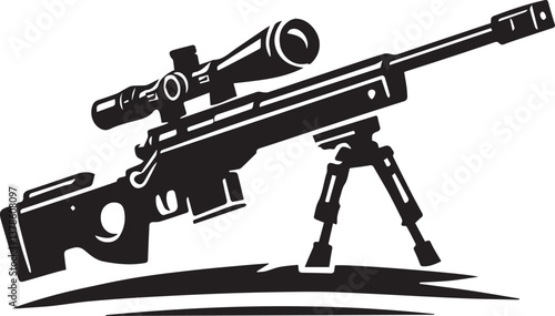assault rifle vector illustration, rifle vector icon, rifle silhouette vector file
