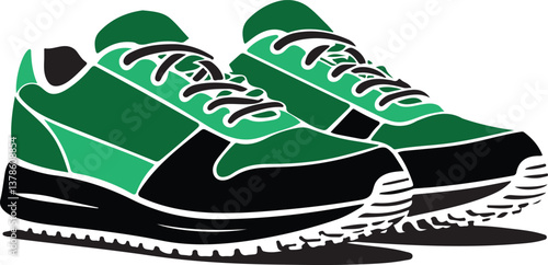 Silhouette vector of running shoes, Men's shoe silhouette, Comfortable shoe design, shoe icon silhouette vector, running sneakers vector