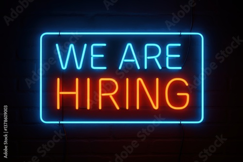 Neon Sign: We Are Hiring!