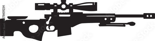 assault rifle vector illustration, rifle vector icon, rifle silhouette vector file