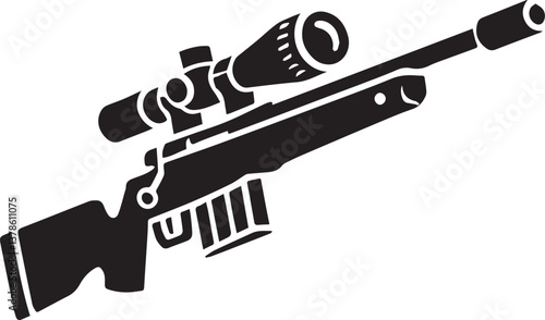 assault rifle vector illustration, rifle vector icon, rifle silhouette vector file