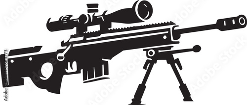 assault rifle vector illustration, rifle vector icon, rifle silhouette vector file