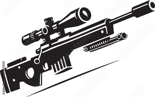 assault rifle vector illustration, rifle vector icon, rifle silhouette vector file