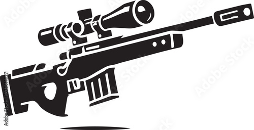 assault rifle vector illustration, rifle vector icon, rifle silhouette vector file