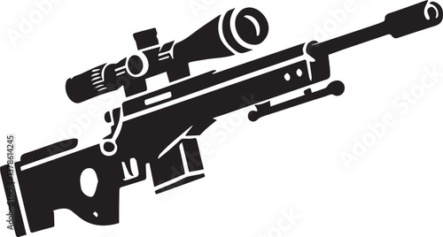 assault rifle vector illustration, rifle vector icon, rifle silhouette vector file