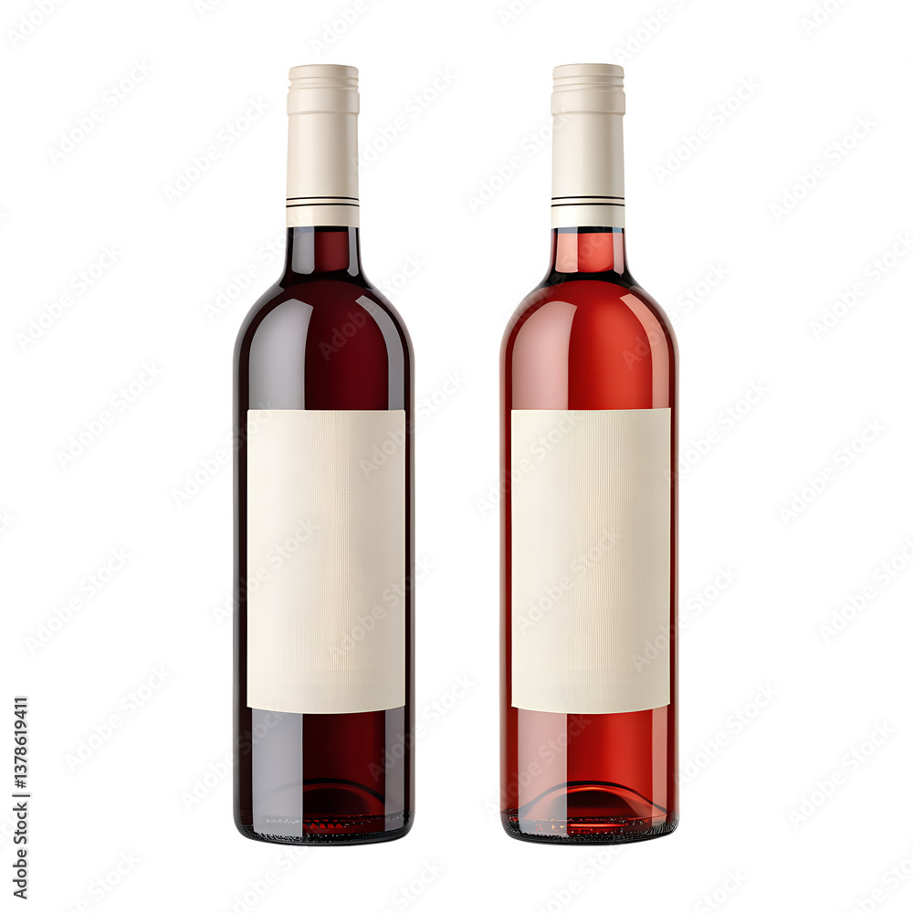 wine bottle with blank labels wine bottle with blank labels