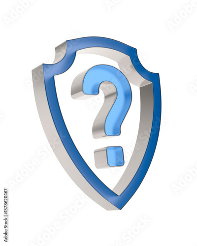 question mark into shield o...