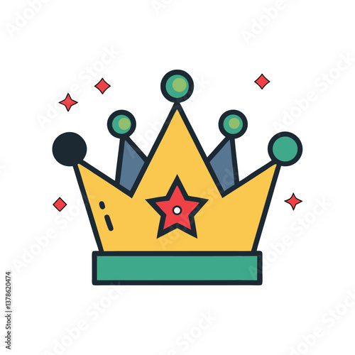 golden crown isolated on white background