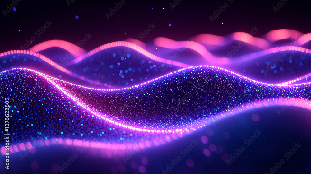 An iridescent digital bloom pulses with violet and teal neon veins, floating in a starry black void, blending nature's grace with a futuristic cyber glow, symbolizing modern harmony and technology An iridescent digital bloom pulses with violet and teal neon veins, floating in a starry black void, blending nature's grace with a futuristic cyber glow, symbolizing modern harmony and technology