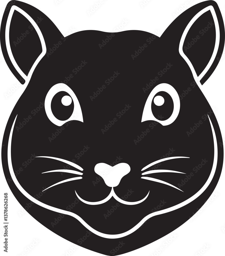 hamster head illustration, hamster head vector icon, hamster vector isolated on white background hamster head illustration, hamster head vector icon, hamster vector isolated on white background