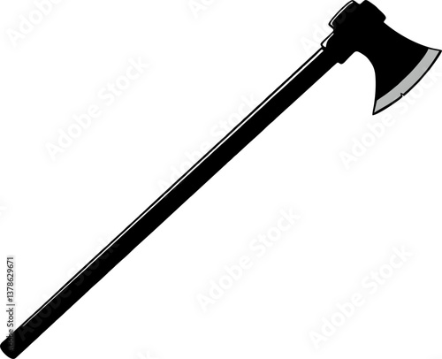 Samurai Ono Axe Silhouette Vector