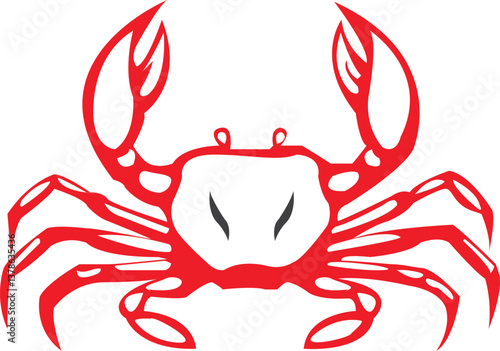 crab, cartoon, vector, seafood, animal, sea, illustration, lobster, claw,