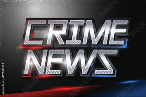 crime news crime text effect