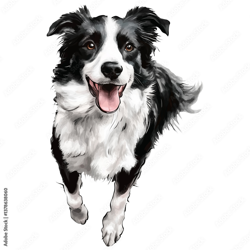 Fototapeta premium running border collie dog