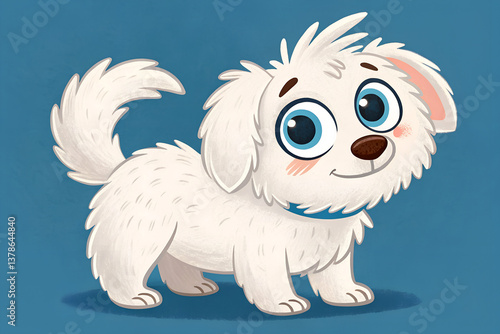A Fluffy White Pup with a Heartwarming Smile